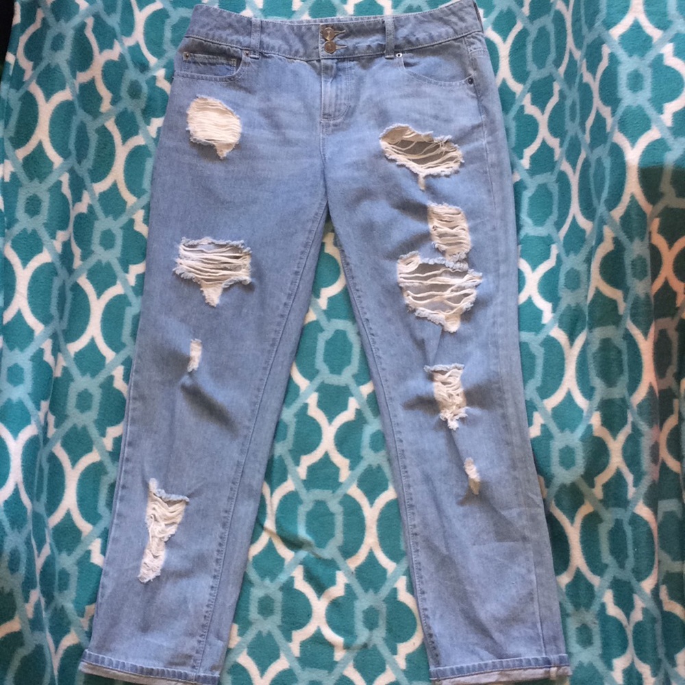 denim ripped jeans